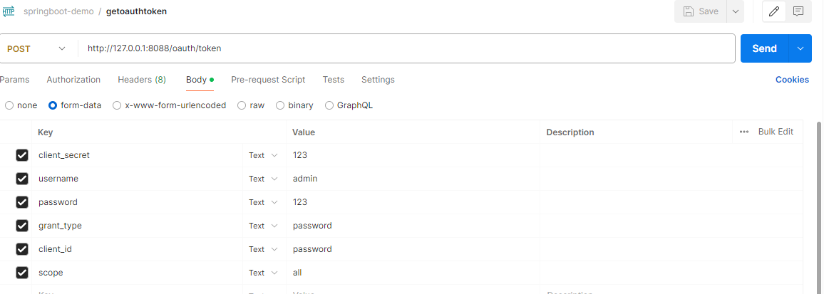 Spring Boot集成oauth2快速入门demo