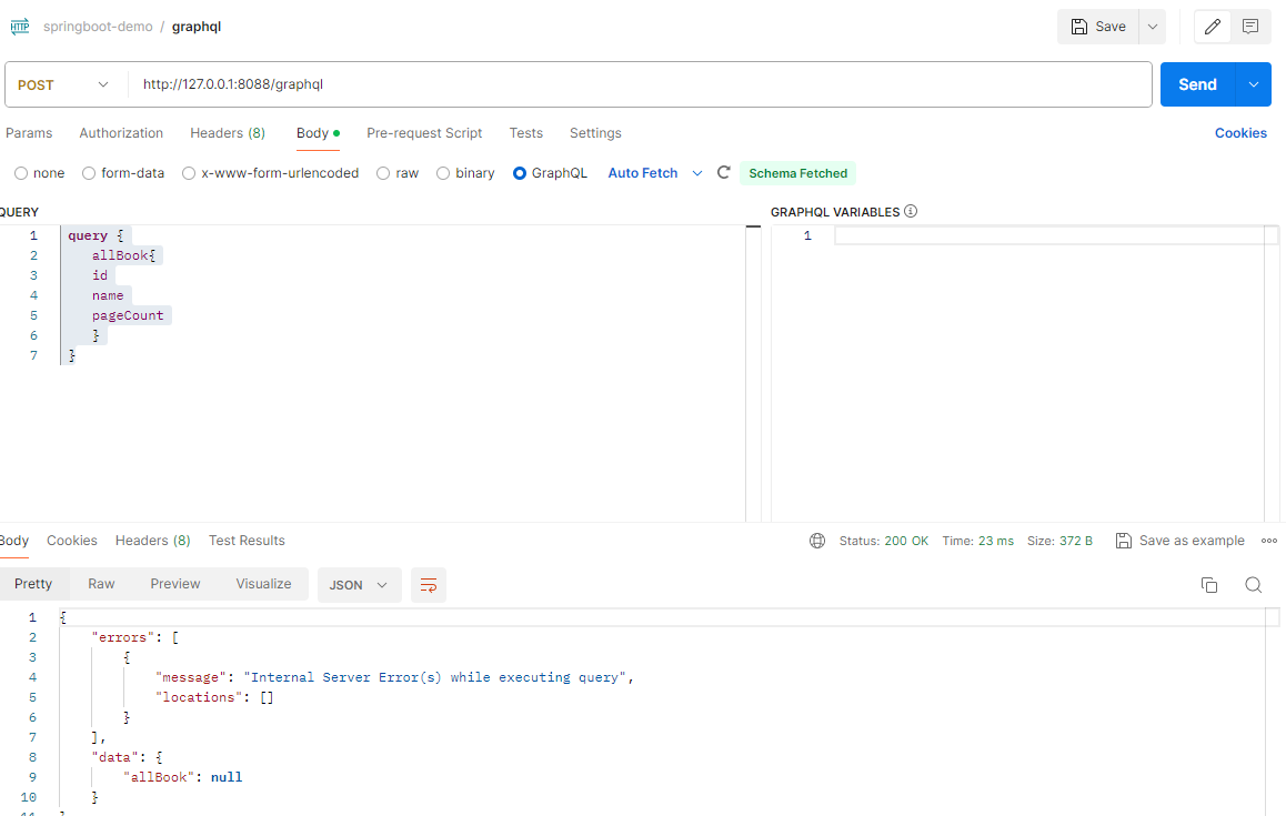 Spring Boot集成Graphql快速入门Demo
