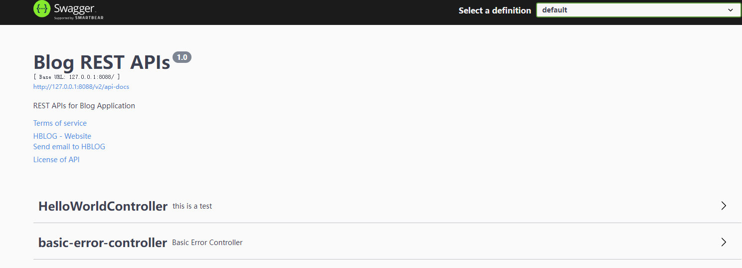 Spring Boot集成Swagger快速入门Demo