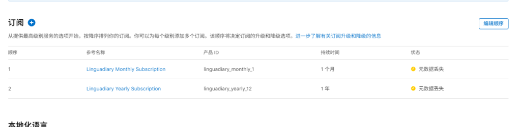 订阅组本地化语言缺失导致“元数据丢失”的原因与解决方法