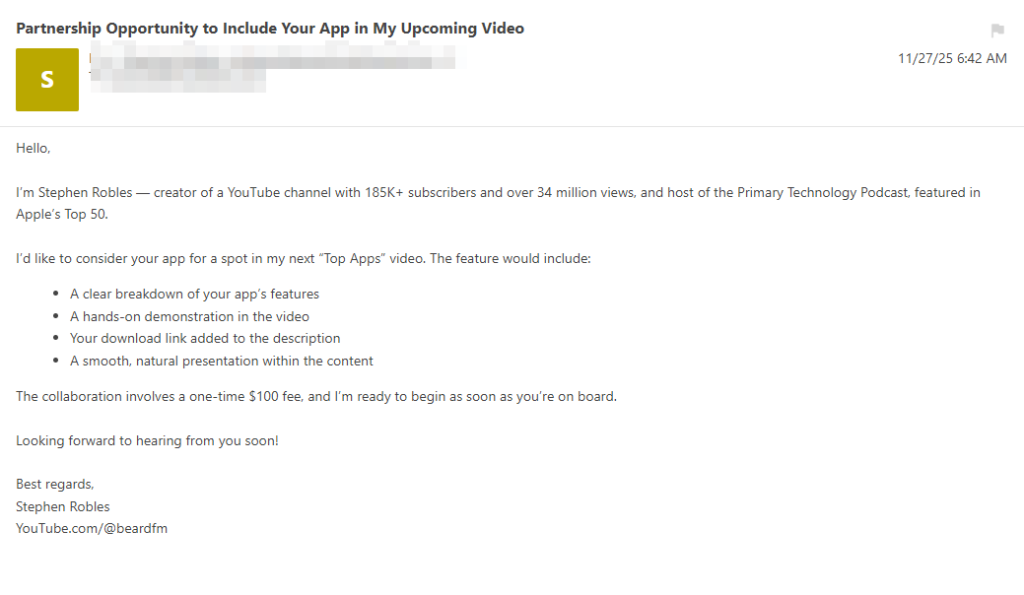 收到第一封推广邮件：我的 App 正在被看见